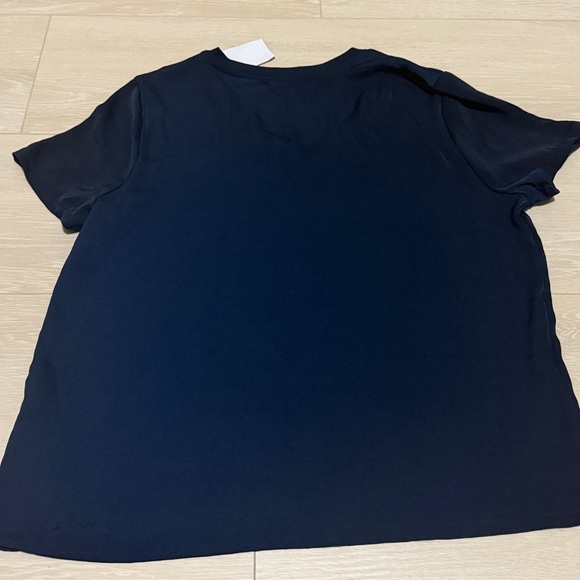 Calvin Klein Navy Blue Women's V-Neck Top - Picture 6 of 6
